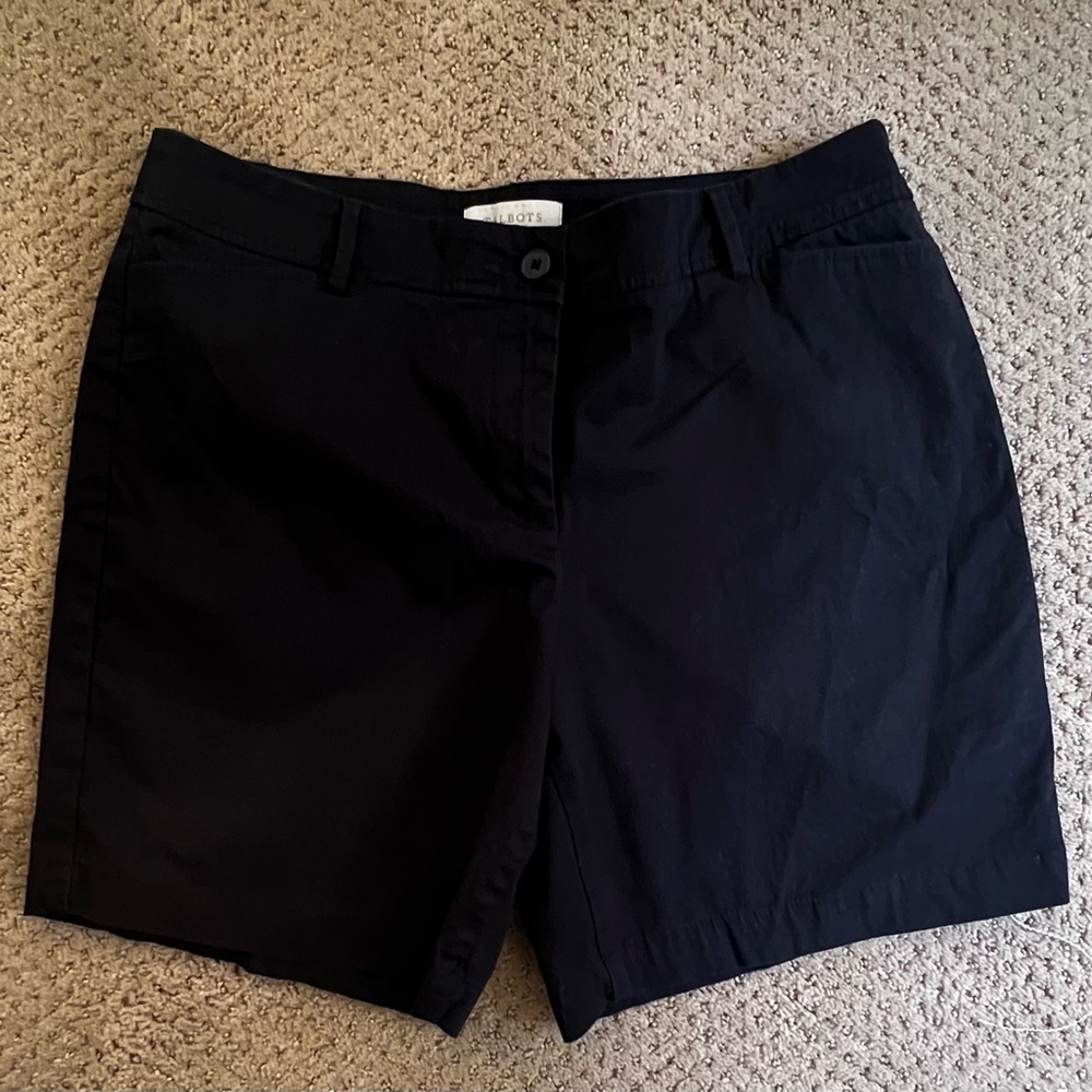 Talbots Black Bermuda Shorts Classic Tailored Design
